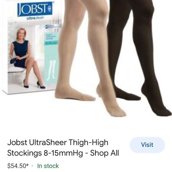 Jobst ultra sheer black support compression stockings new still in the box! - Picture 6 of 6